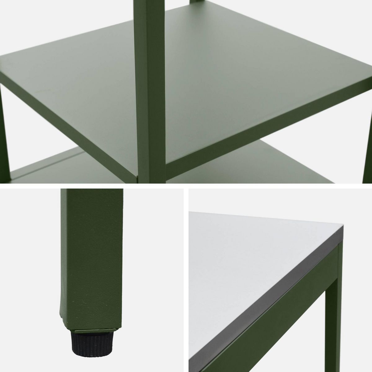 SWEEEK Cuisine extérieure acier 2 étagères L49cm