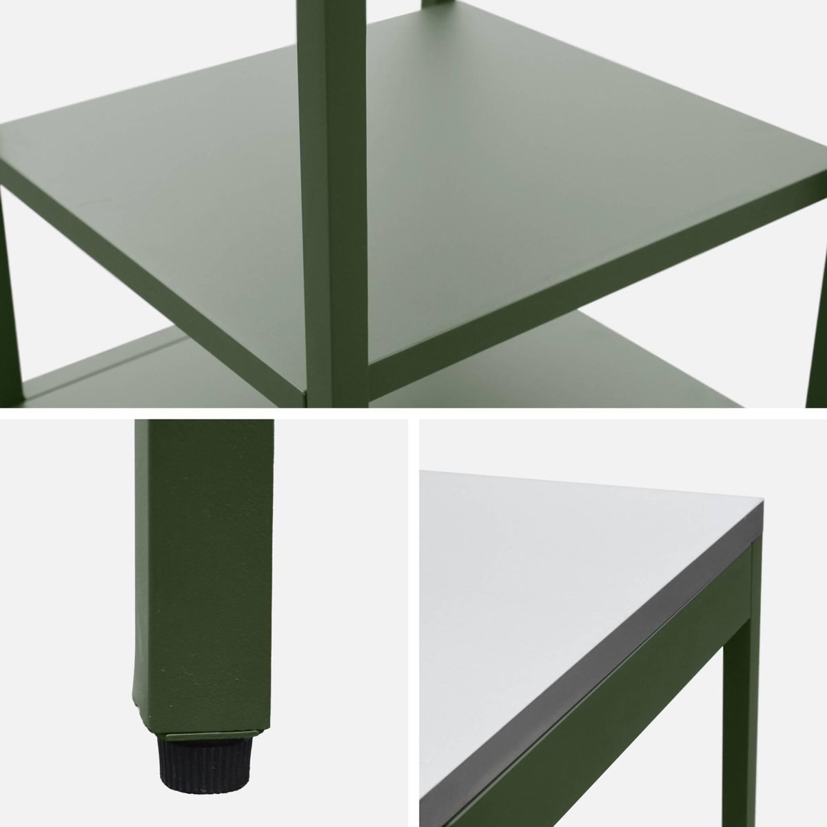 SWEEEK Cuisine extérieure acier 2 étagères L49cm