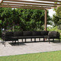 Voir la diapositive 1 : VIDAXL Salon de jardin 7 pcs avec coussins Aluminium Anthracite