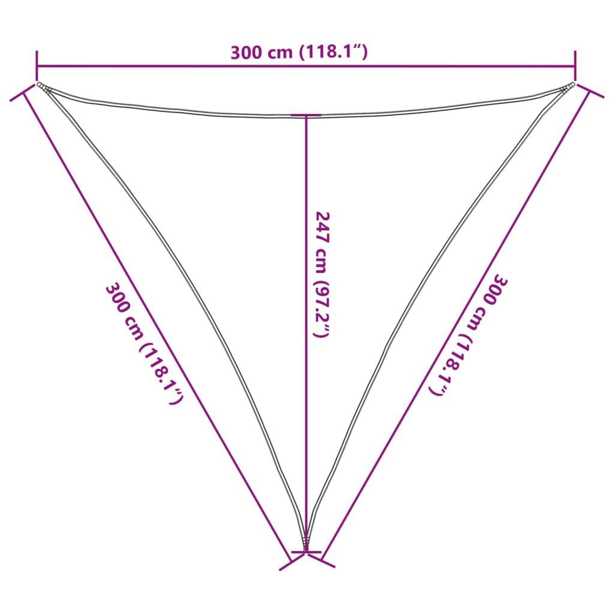 Voir la diapositive 6 : VIDAXL Voile d'ombrage 160 g/m^2 Anthracite 3x3x3 m PEHD