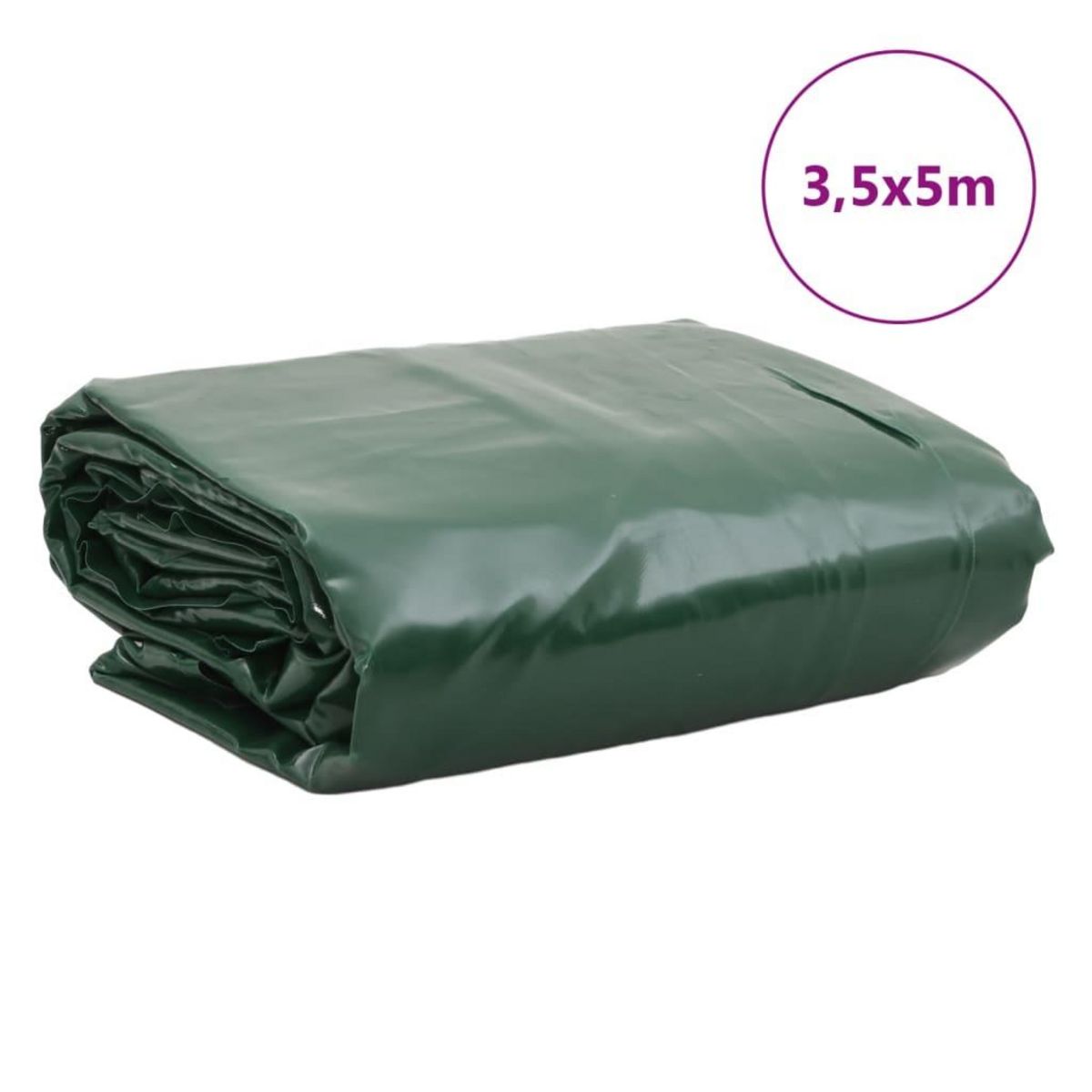 VIDAXL Bache vert 3,5x5 m 600 g/m²