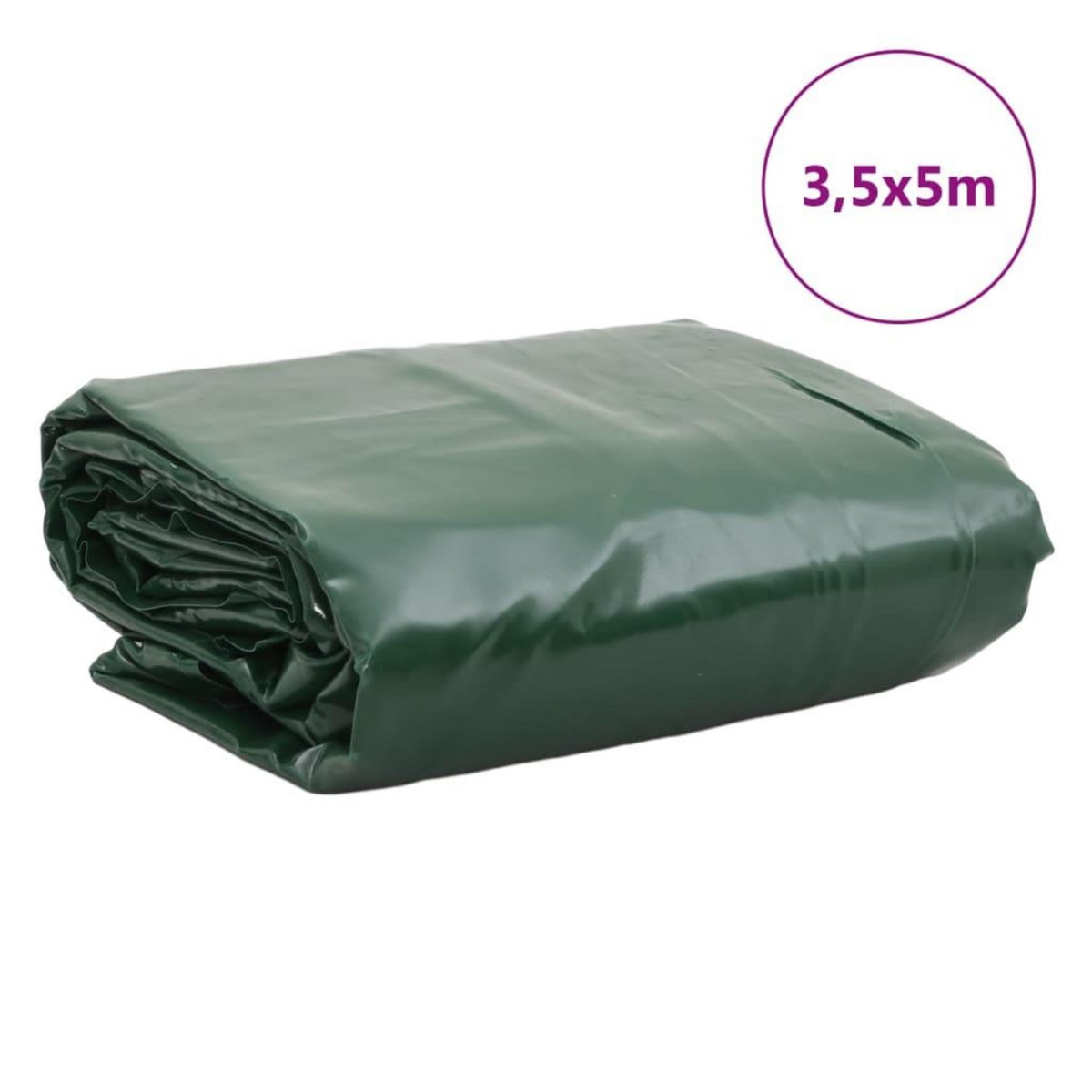 VIDAXL Bache vert 3,5x5 m 600 g/m²