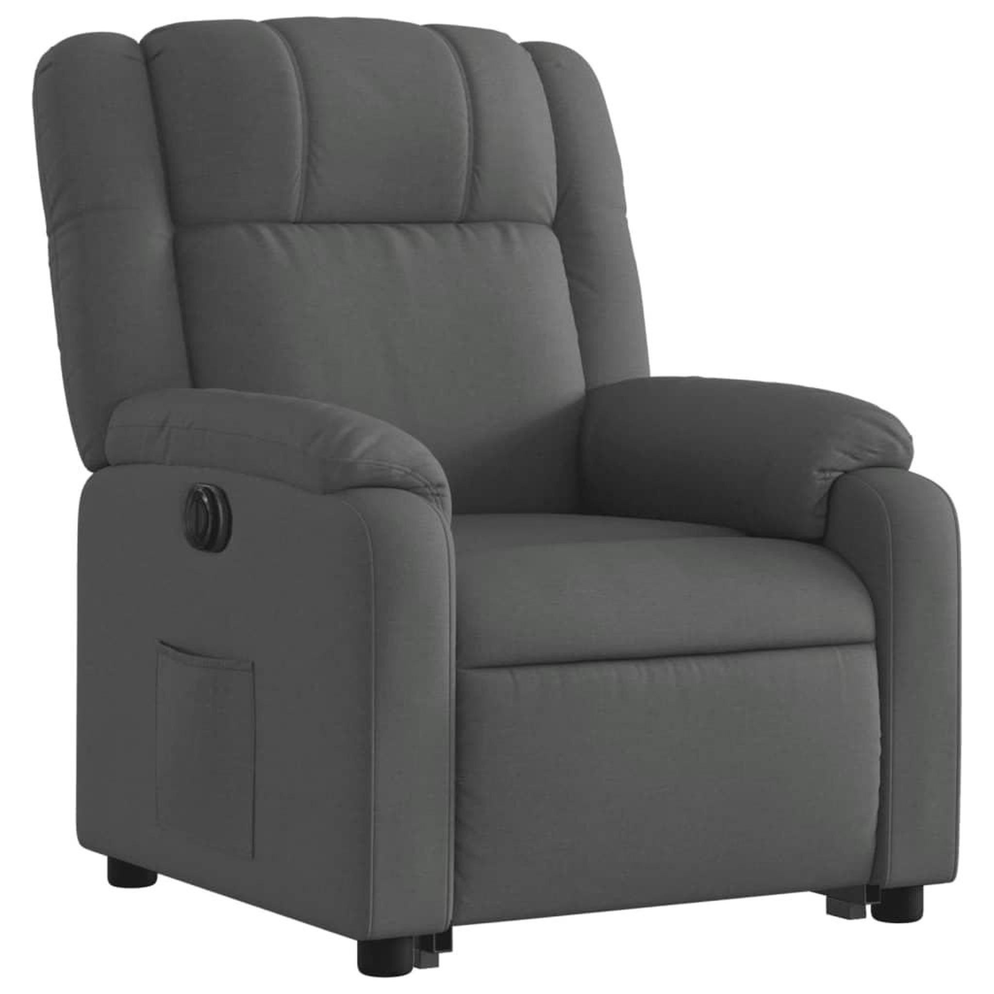 Voir la diapositive 4 : VIDAXL Fauteuil inclinable electrique gris fonce tissu