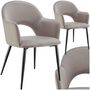 Voir la diapositive 1 : tectake Fauteuil en velours et rembourré taupe Lot de 2