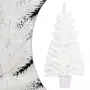 VIDAXL Arbre de Noël artificiel pre-eclaire et boules blanc 90 cm