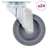 VIDAXL 24 pcs Roulettes pivotantes 75 mm