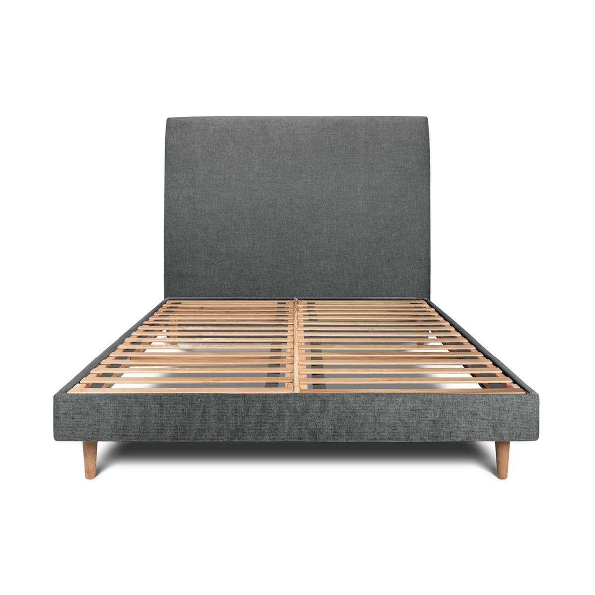 Sommeil de Plomb Lit avec tête de lit tapissier tissu et sommier kit - Hauteur totale : 29cm