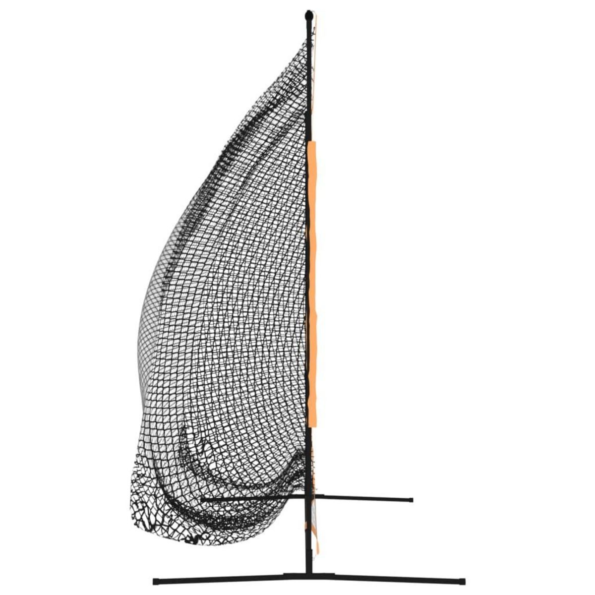 VIDAXL Filet d'entraînement de golf noir et orange 215x107x216 cm