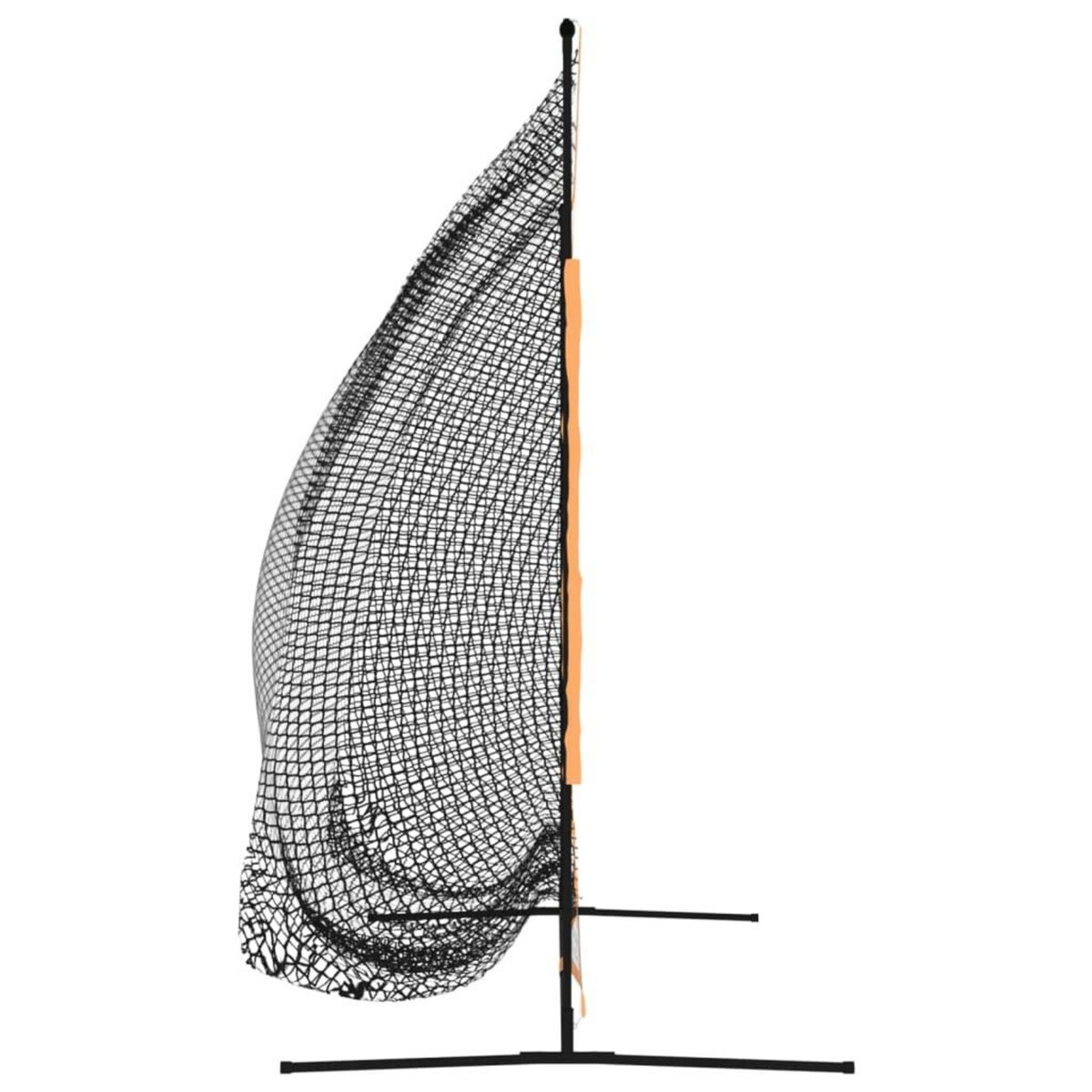 VIDAXL Filet d'entraînement de golf noir et orange 215x107x216 cm