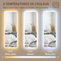 Voir la diapositive 6 : HOMCOM Miroir mural LED pleine longueur dim. 40L x 120H cm - miroir LED réglable tactile - verre trempé