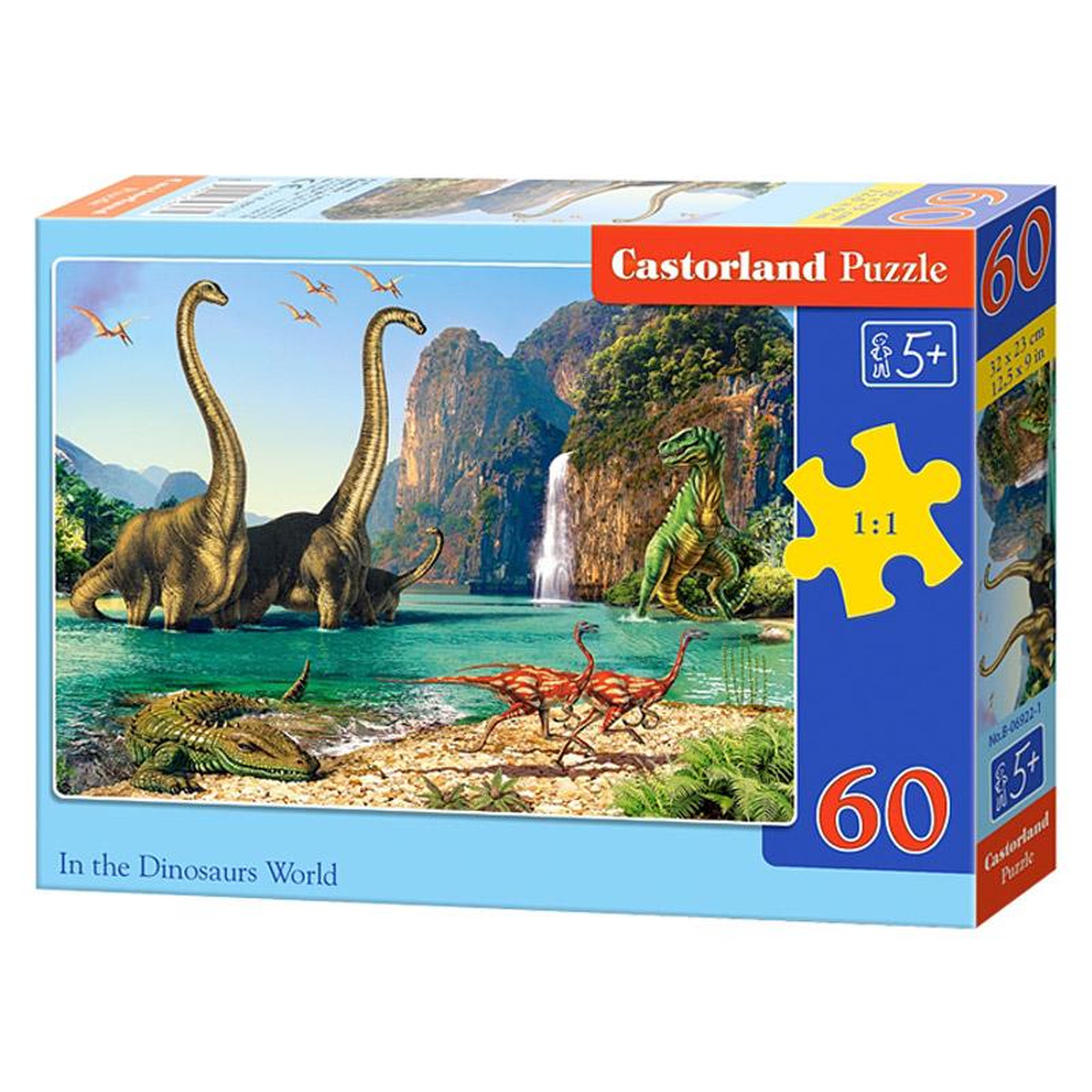 Voir la diapositive 2 : Castorland Puzzle 60 pièces : Le monde des dinosaures