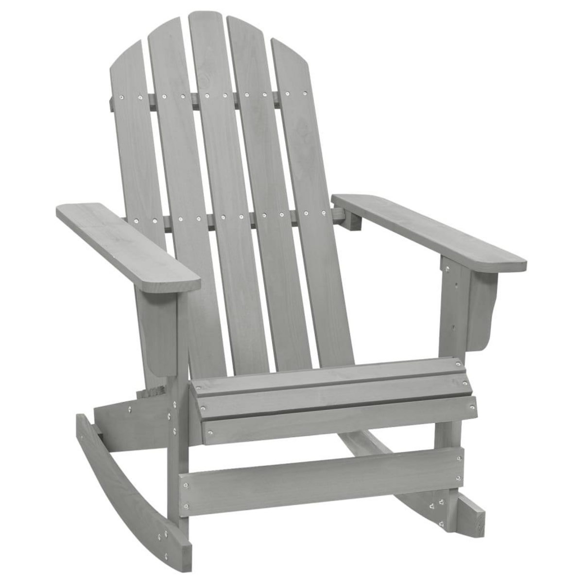 VIDAXL Chaise a bascule de jardin Bois Gris