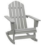 VIDAXL Chaise a bascule de jardin Bois Gris