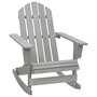 Voir la diapositive 1 : VIDAXL Chaise a bascule de jardin Bois Gris
