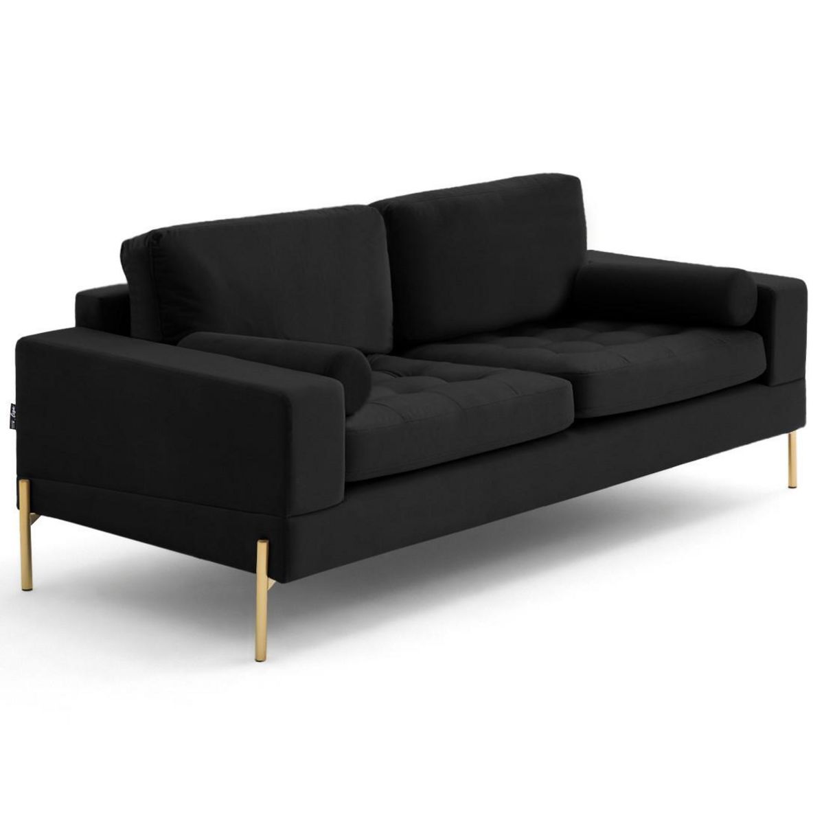 LISA DESIGN Isaure - canapé droit 3 places en velours