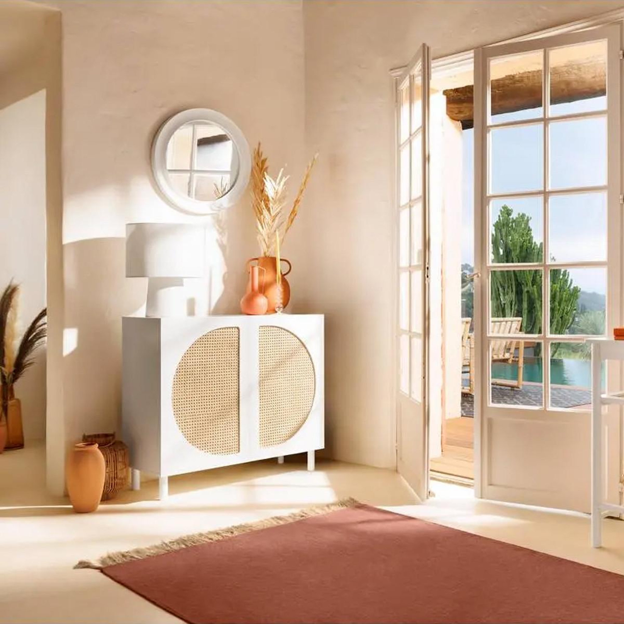 Voir la diapositive 4 : ATMOSPHERA Buffet 2 portes  cabras  94cm blanc