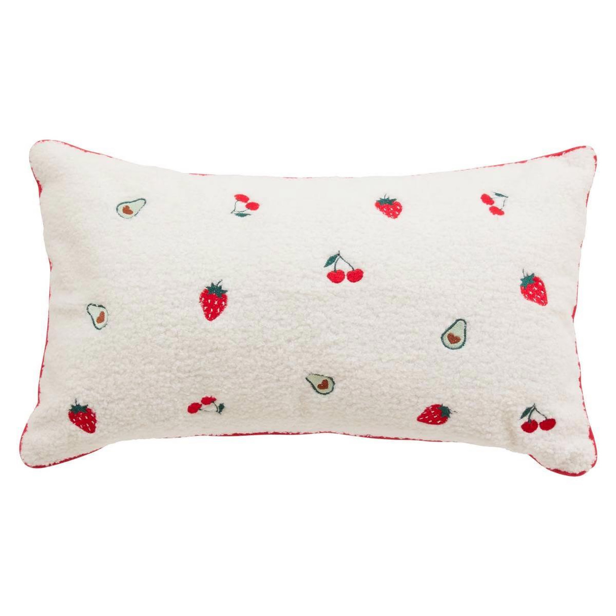 Atmosphera Kids Coussin enfant bouclette  fruity  30x50cm blanc