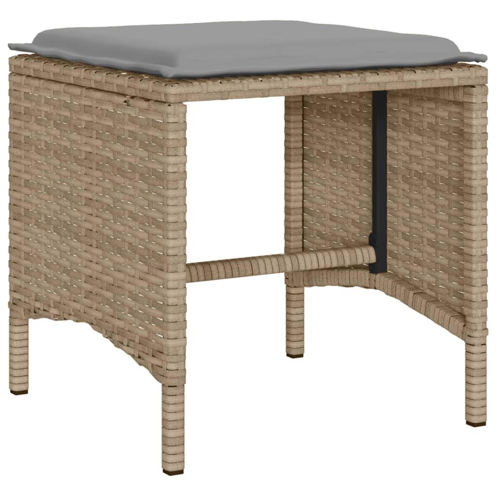 Voir la diapositive 5 : VIDAXL Salon de jardin avec coussins 4 pcs beige resine tressee