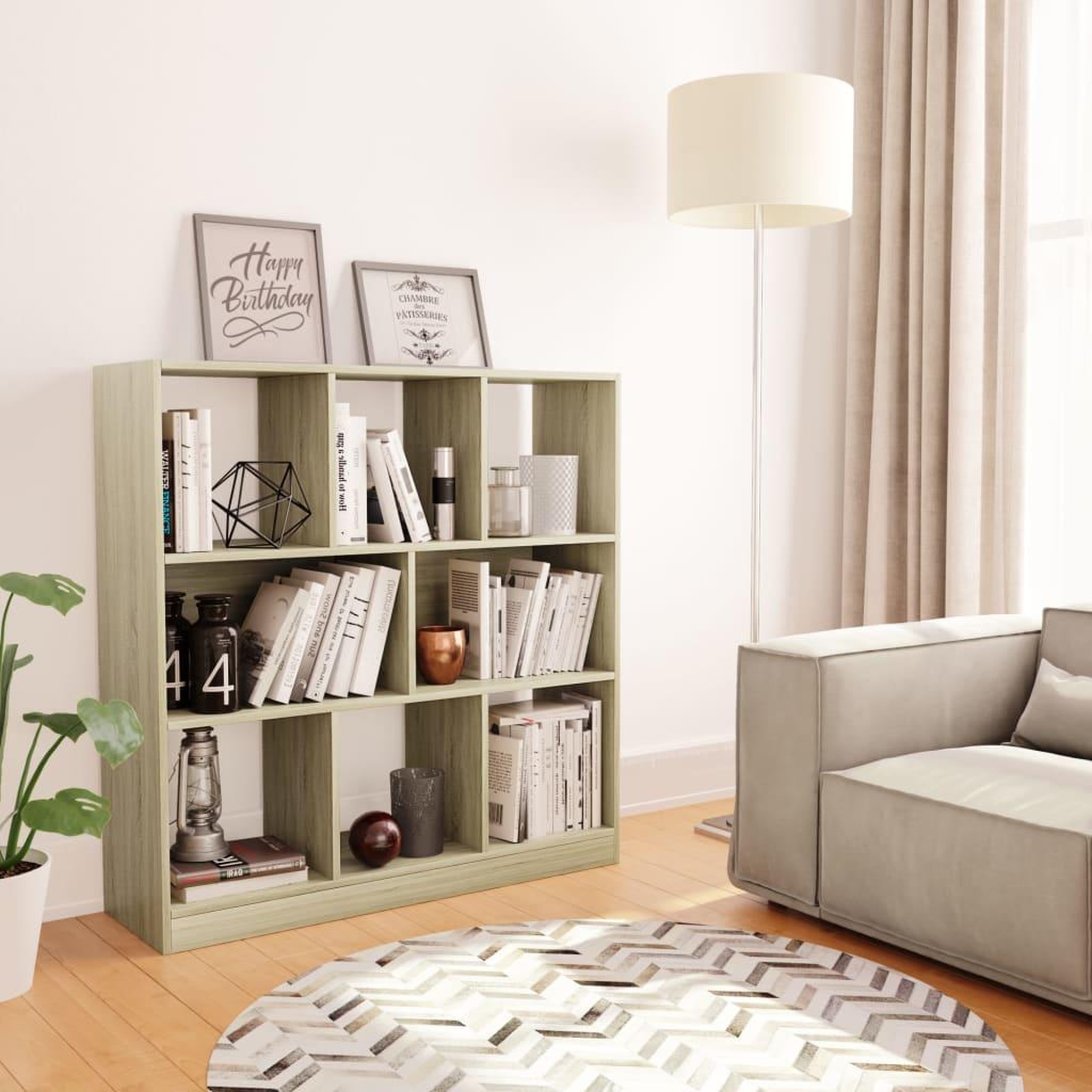 Voir la diapositive 1 : VIDAXL Bibliotheque Chene sonoma 97,5x29,5x100 cm Bois d'ingenierie