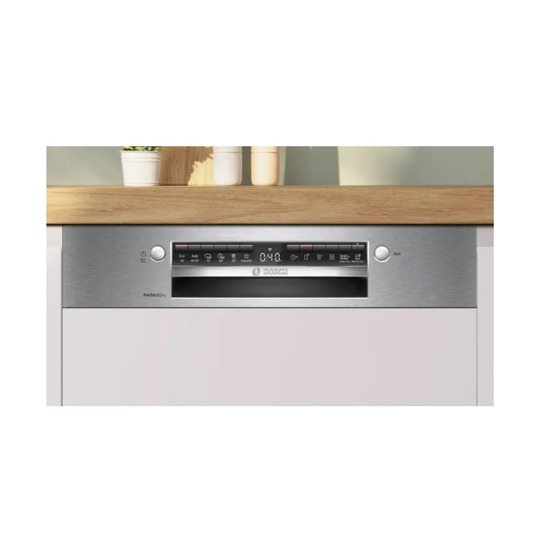Voir la diapositive 6 : BOSCH Lave-vaisselle 60cm 14 couverts 40db intégrable avec bandeau inox - SMI6ZCS10E
