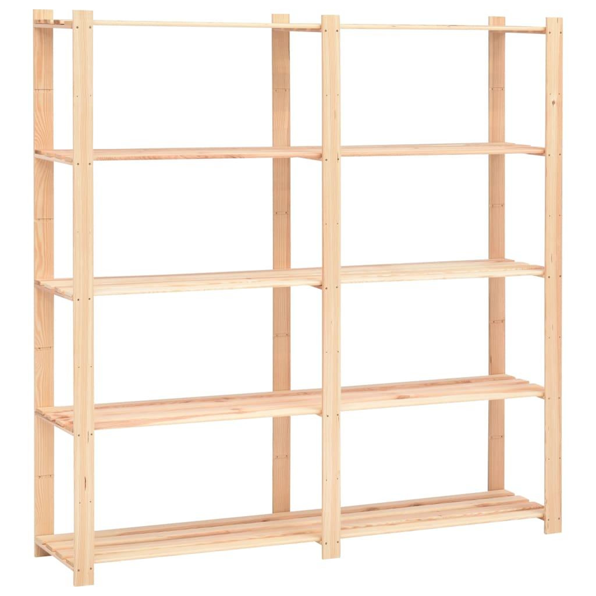 Voir la diapositive 3 : VIDAXL Etageres de rangement a 5 niveaux 2pcs 170x38x170 cm Pin 500 kg