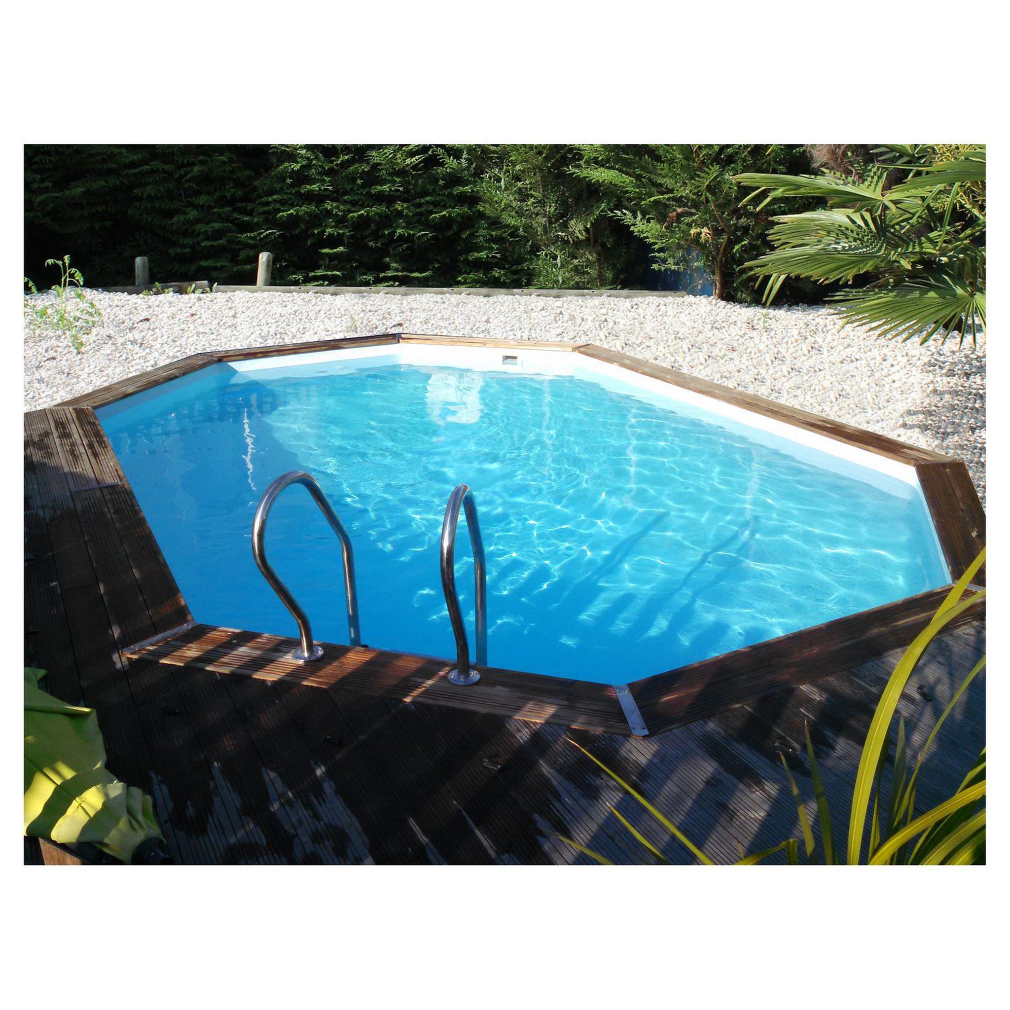Voir la diapositive 2 : GRE Piscine hors sol bois ovale - 4,36 x 3,36 x H 1,07 m - GRENADE 2