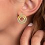 Voir la diapositive 2 : SC BOHEME Boucles d'oreilles SC Bohème ornées de Cristaux scintillants