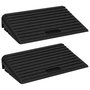 Voir la diapositive 1 : VIDAXL Rampes de bordure 2 pcs 50x30x11 cm Caoutchouc