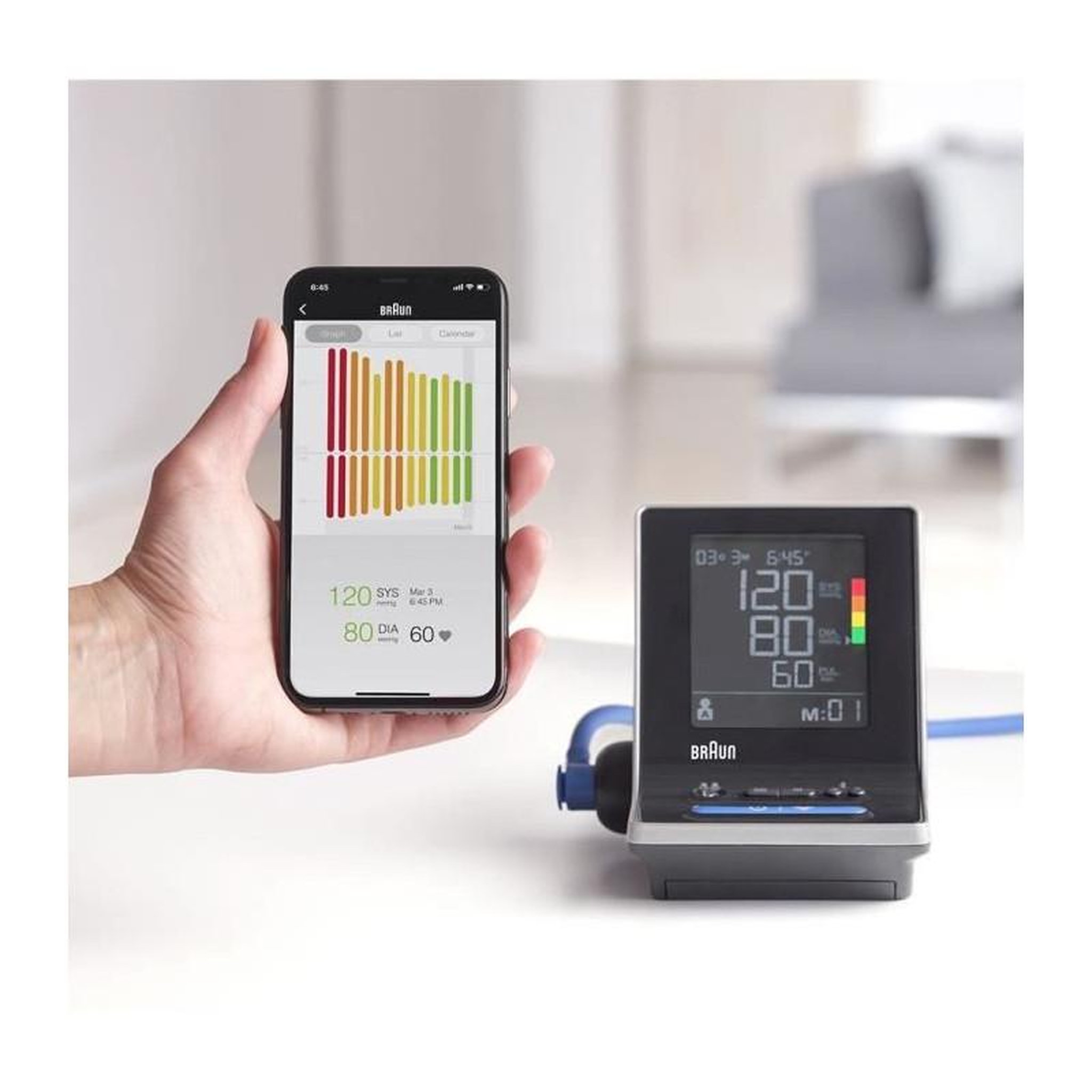 Voir la diapositive 3 : BRAUN Tensiometre bras - BRAUN - BUA6350EU - Connecté Exacfit 5