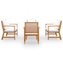 Voir la diapositive 3 : VIDAXL Salon de jardin 5 pcs avec coussin Bois d'acacia solide
