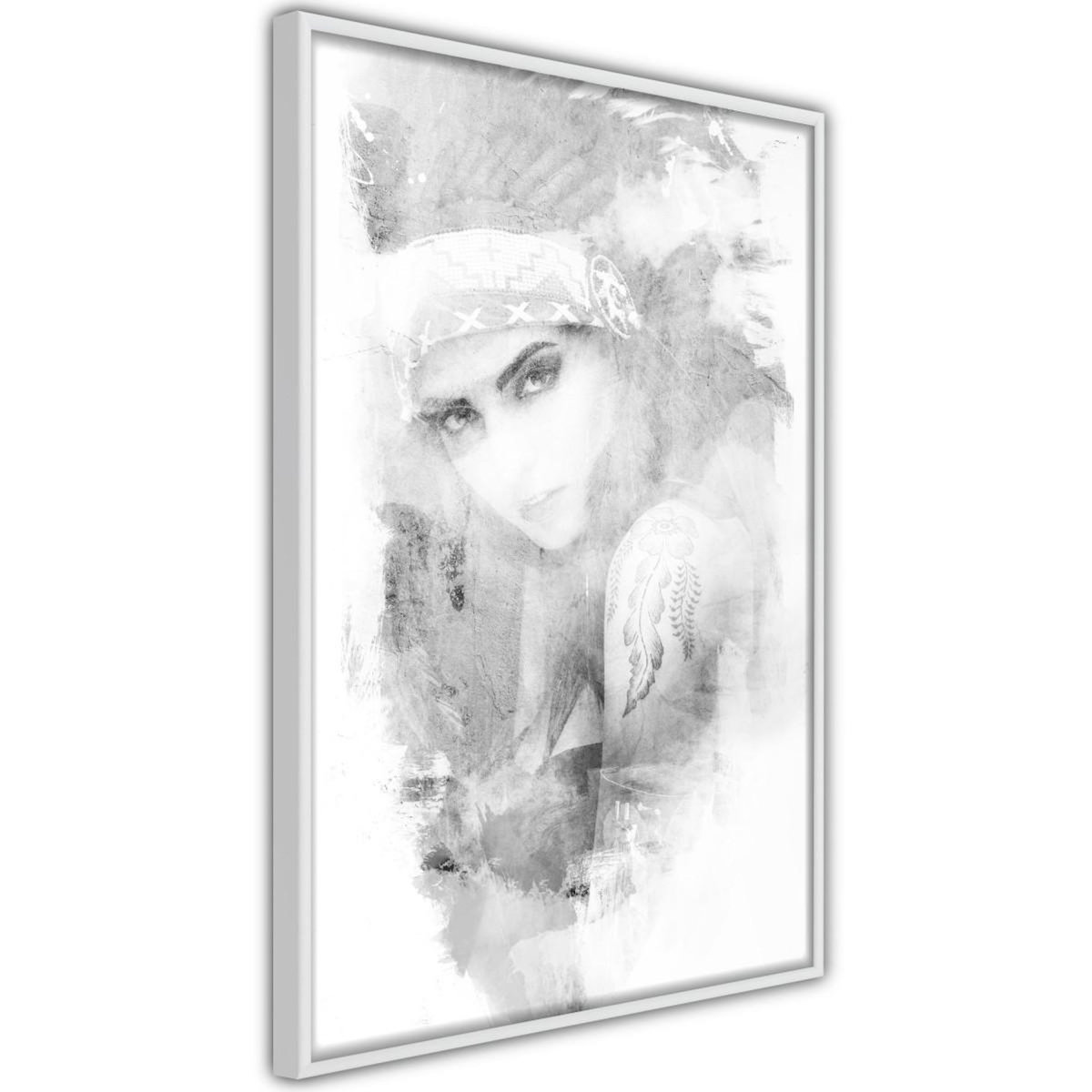Paris Prix Affiche Murale Encadrée  Mysterious Look Grey