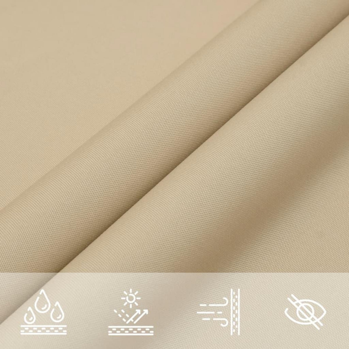 VIDAXL Voile de parasol tissu oxford triangulaire 3x4x5 m beige