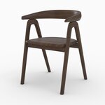 Rendez vous déco Chaise en bois d'hévéa foncé - Hawa. Coloris disponibles : Marron