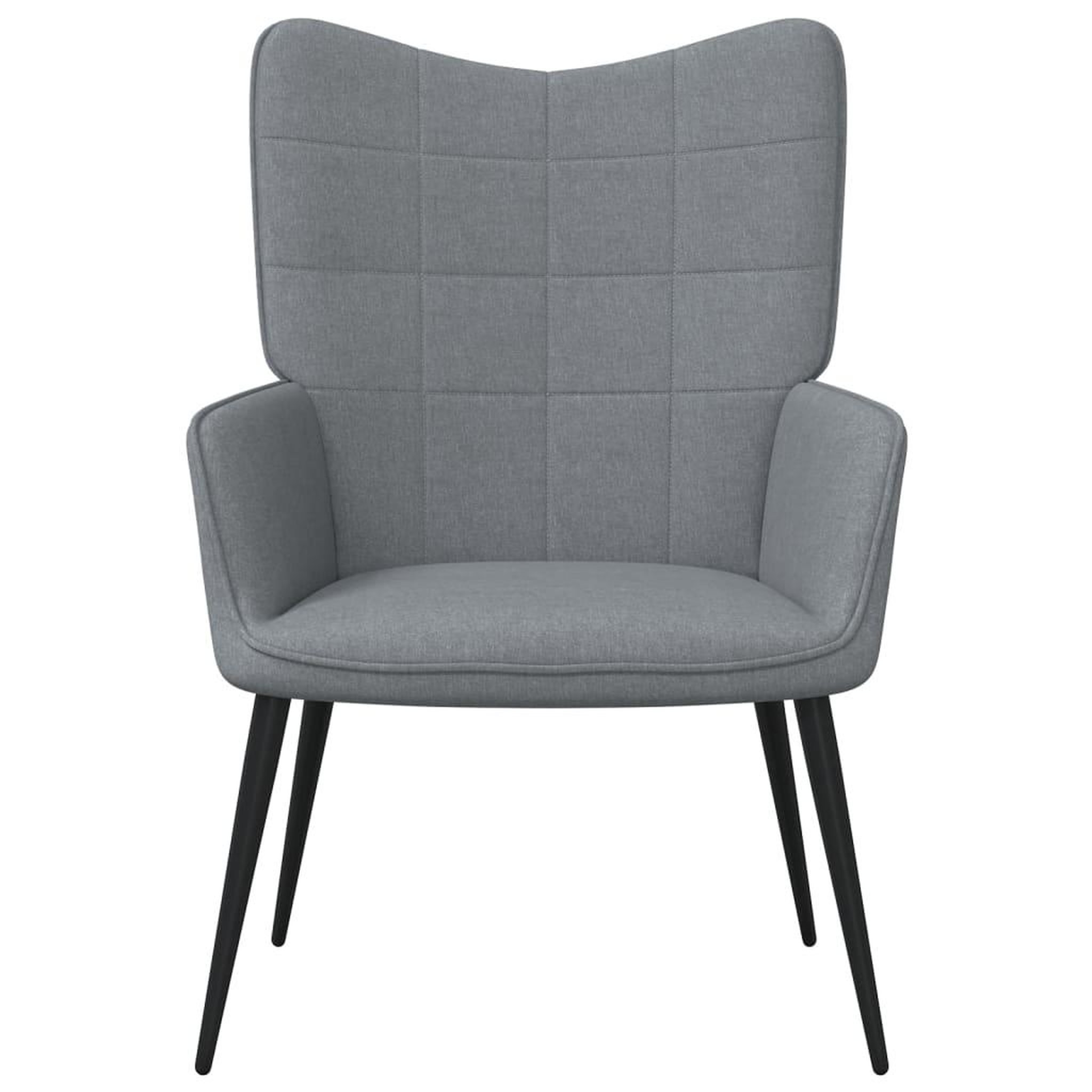 Voir la diapositive 4 : VIDAXL Chaise de relaxation avec tabouret Gris clair Tissu