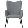 Voir la diapositive 4 : VIDAXL Chaise de relaxation avec tabouret Gris clair Tissu