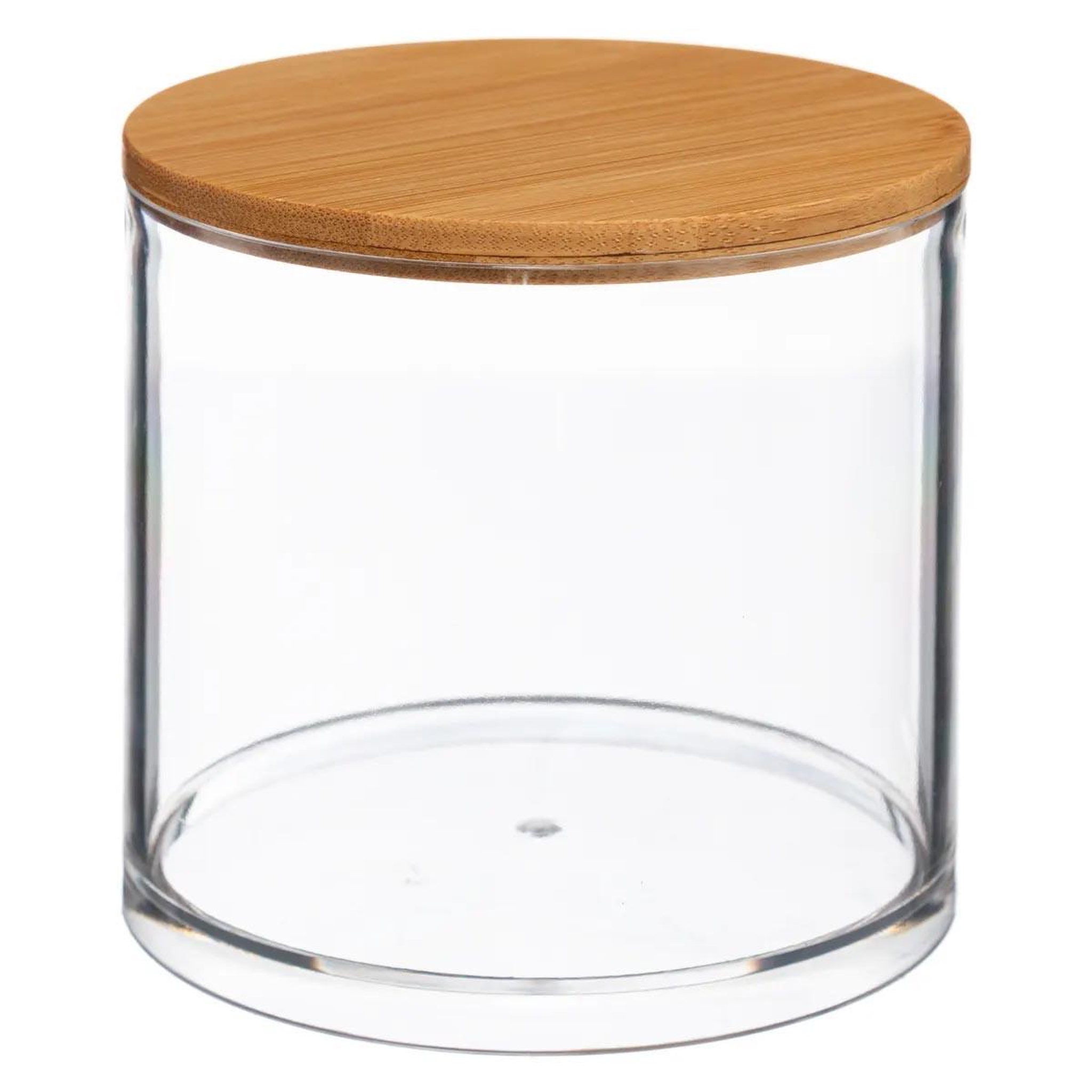 FIVE Boîte à coton bambou  selena  10cm transparent