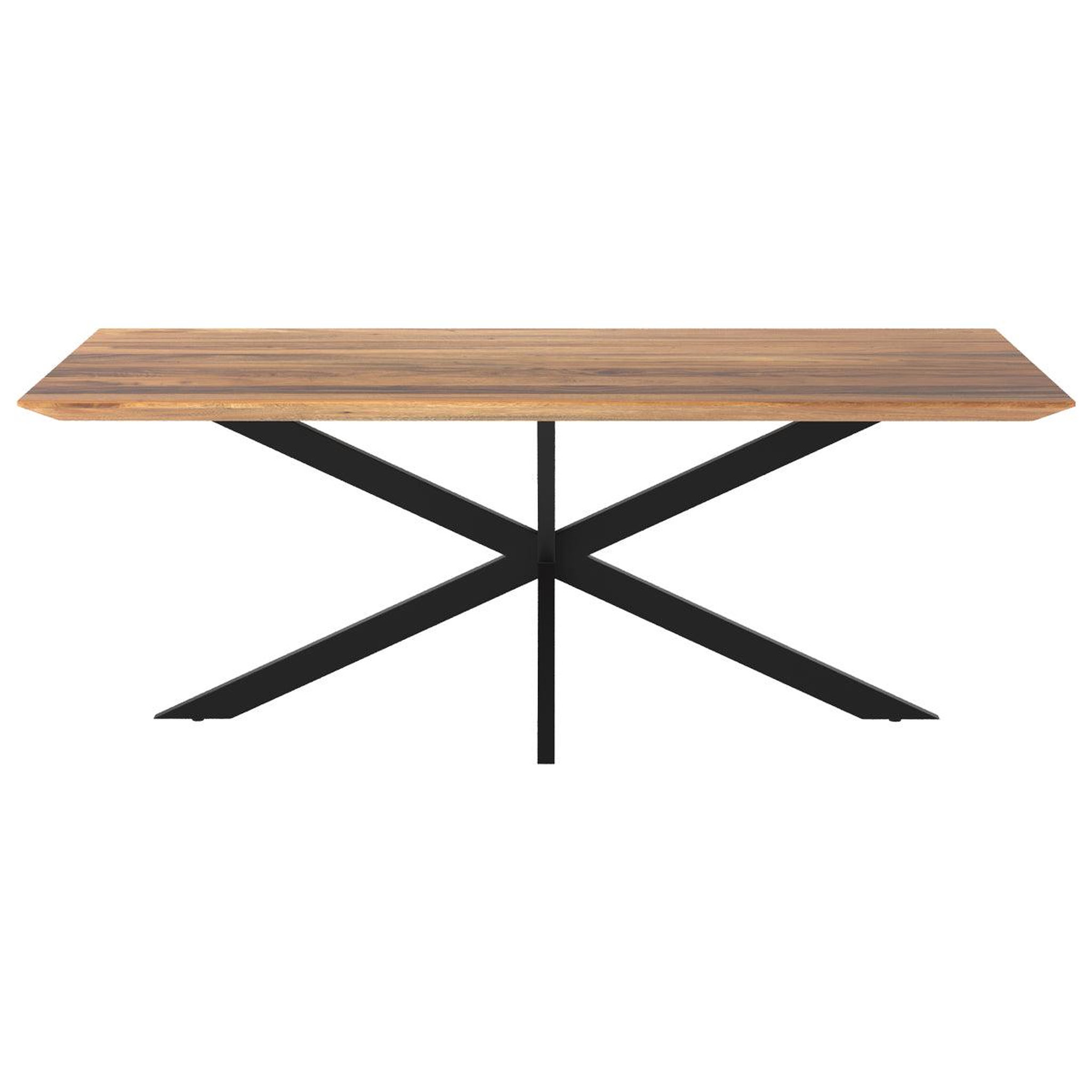 Voir la diapositive 6 : MAISON PAVANE Table rectangulaire 8 personnes en bois de suar et métal 220 cm-Sudirman