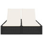 Voir la diapositive 3 : VIDAXL Chaise longue double avec coussins noir resine tressee