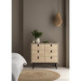 Voir la diapositive 2 : MARKET24 Commode RY - 6 Tiroirs - Décor Chene - L101,8 x P40,1 x H94,8 cm