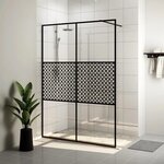VIDAXL Paroi de douche avec verre ESG transparent 140x195 cm Noir