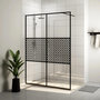 Voir la diapositive 1 : VIDAXL Paroi de douche avec verre ESG transparent 140x195 cm Noir