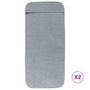 Voir la diapositive 2 : VIDAXL Serviettes de plage 2 pcs gris 60x135 cm tissu 400 GSM