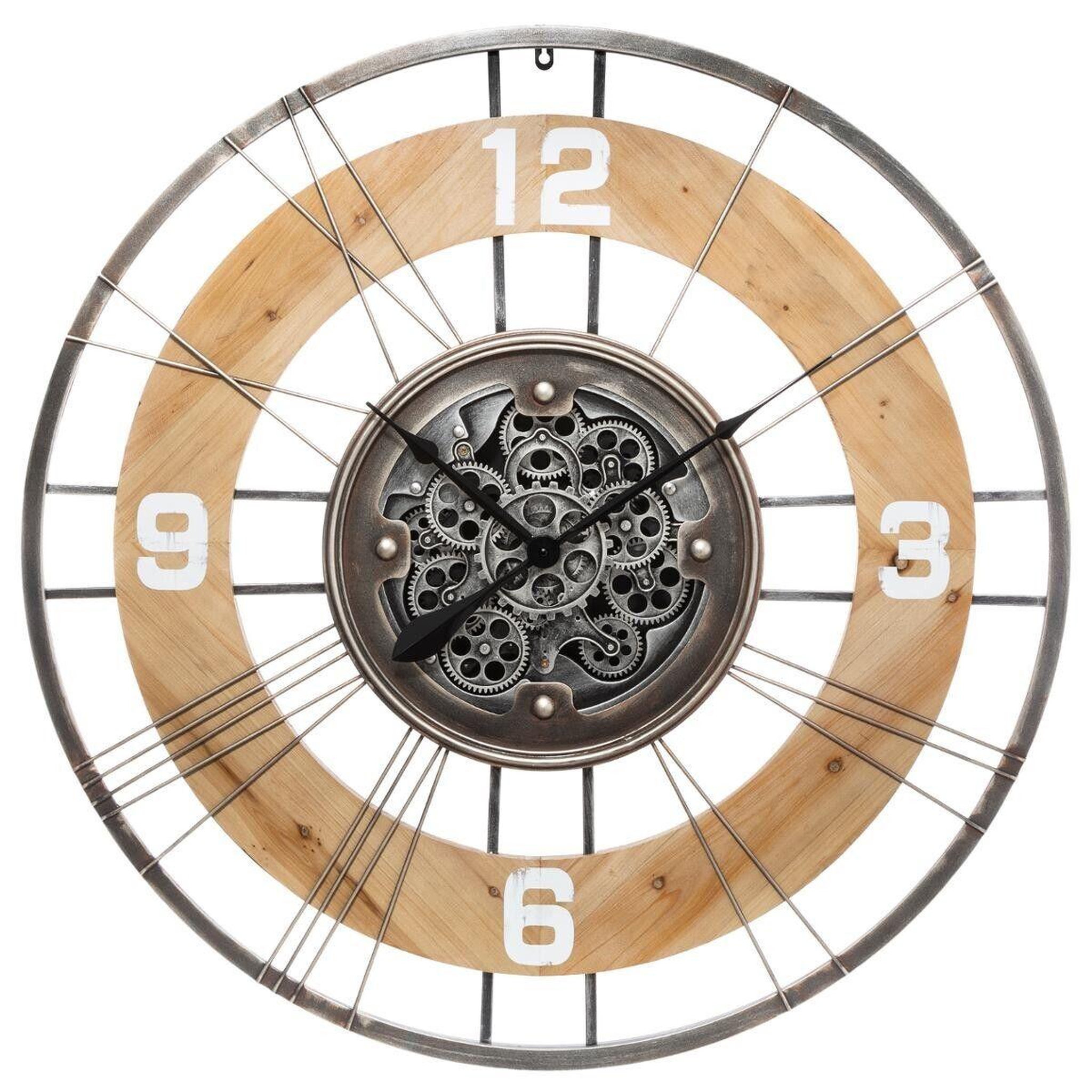ATMOSPHERA Horloge murale vintage  lana  90cm naturel