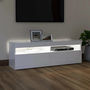 Voir la diapositive 3 : VIDAXL Meuble TV avec lumieres LED blanc brillant 120x35x40 cm
