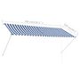 Voir la diapositive 6 : VIDAXL Auvent retractable 300x150 cm Bleu et blanc
