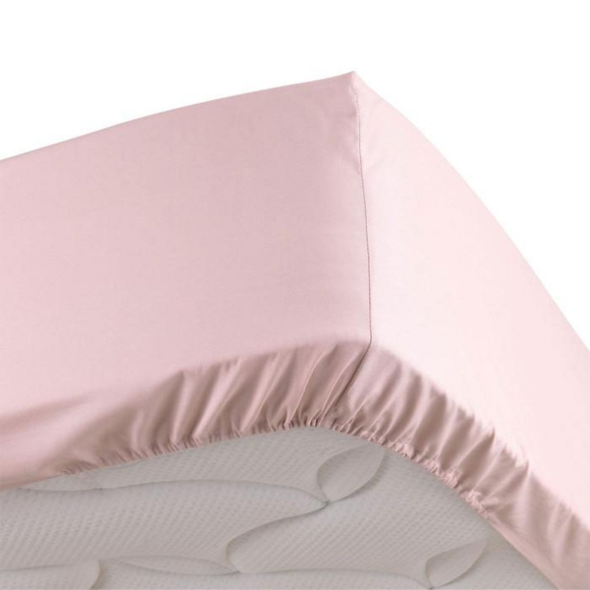 Paris Prix Drap Housse  Percaline  160x200cm Rose