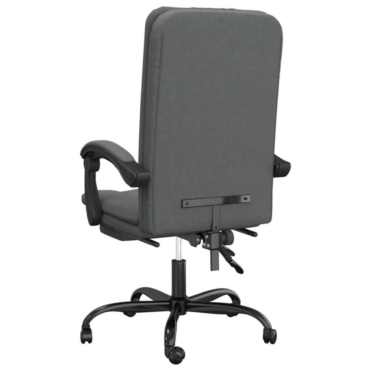VIDAXL Fauteuil inclinable de bureau Gris fonce Tissu