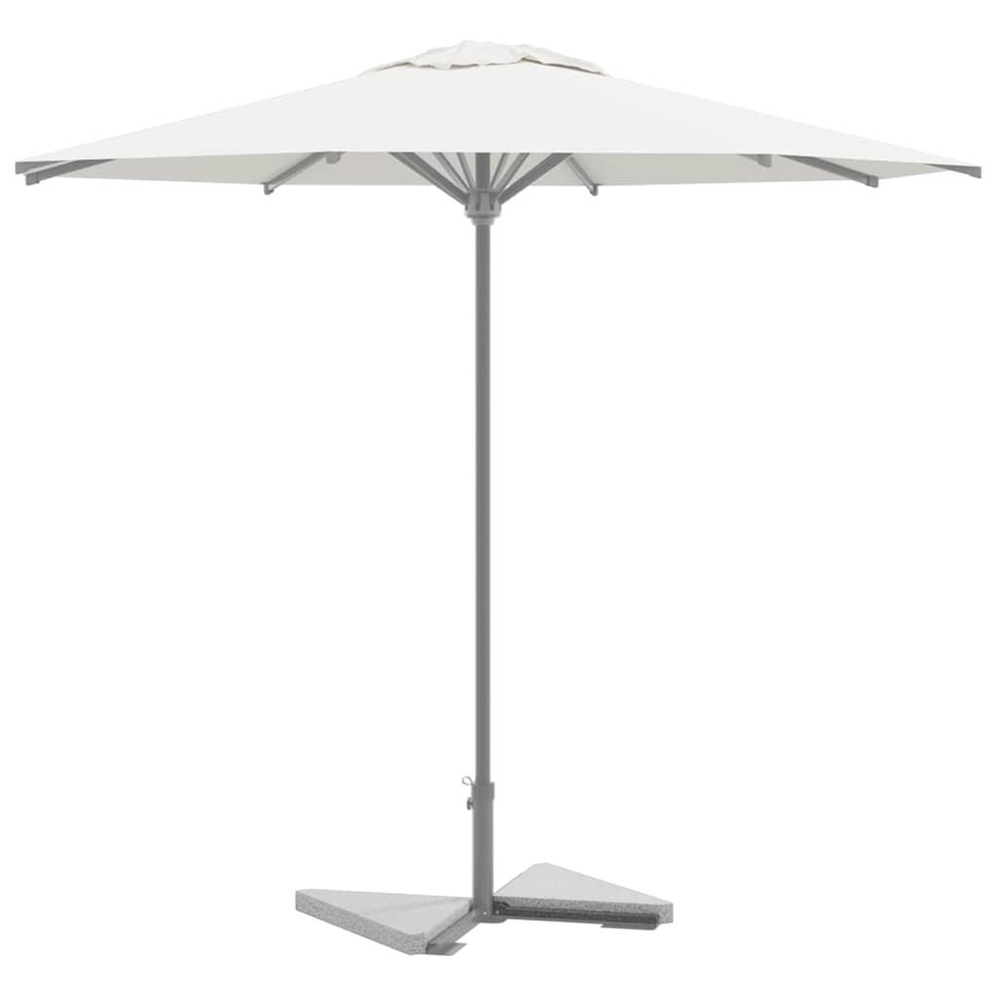 VIDAXL Plaques de poids de parasol 2 pcs triangulaire granit gris 14kg