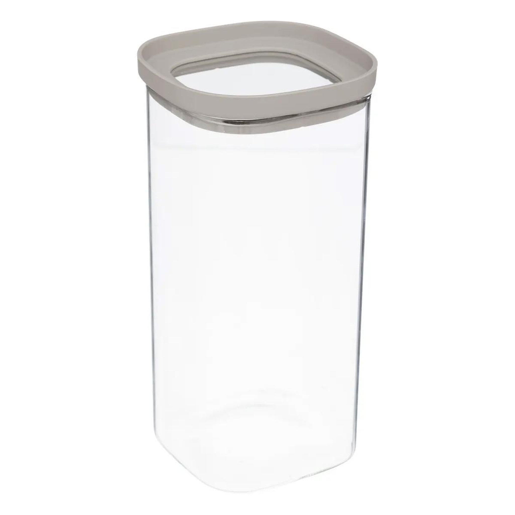 FIVE Bocal en verre  hermet  1,6l transparent & beige