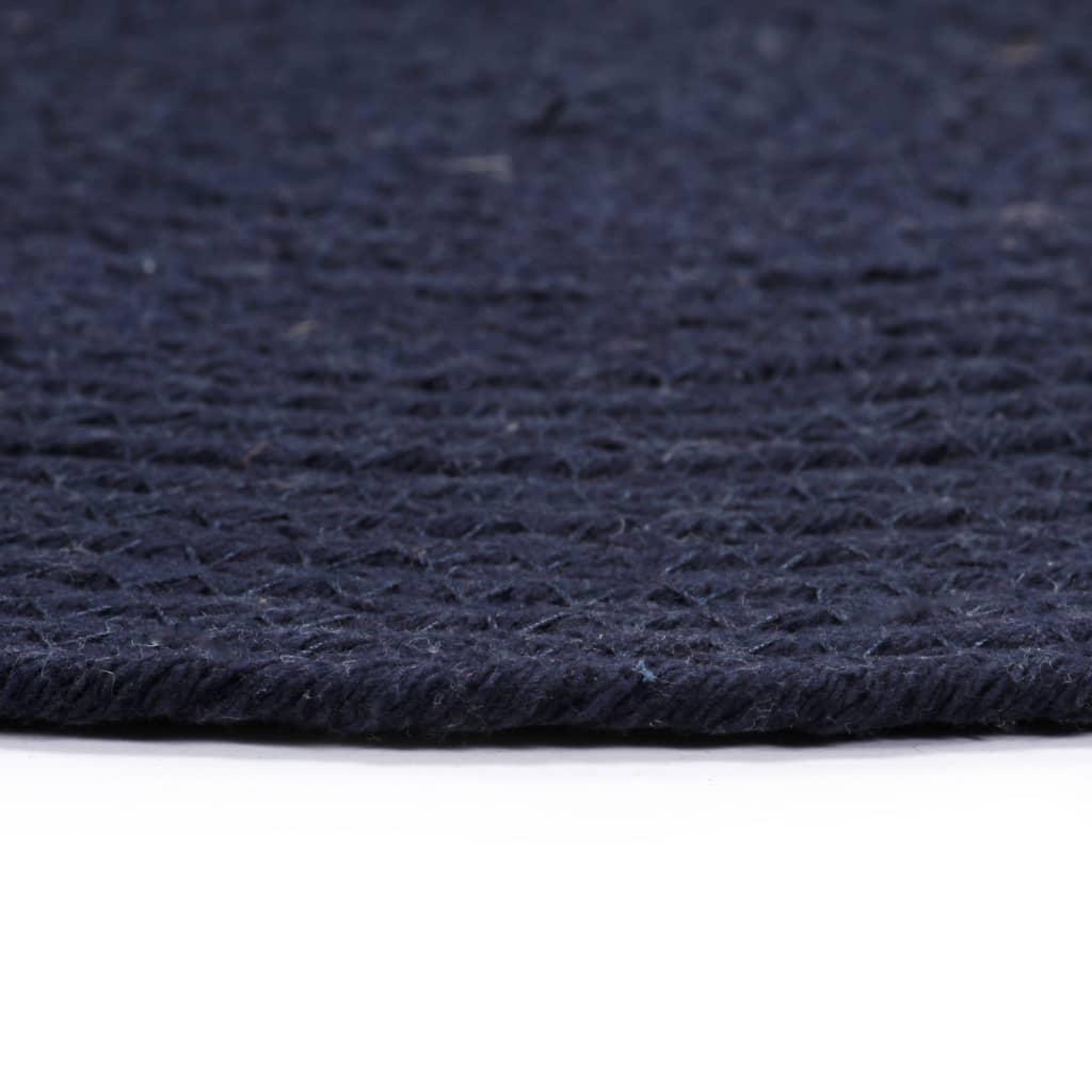 Voir la diapositive 4 : VIDAXL Napperons 4 pcs Bleu marine Plain 38 cm Rond Coton